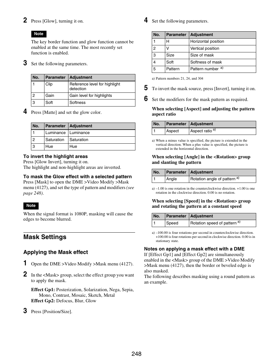 Mask settings | Sony GP-X1EM Grip Extension User Manual | Page 248 / 574