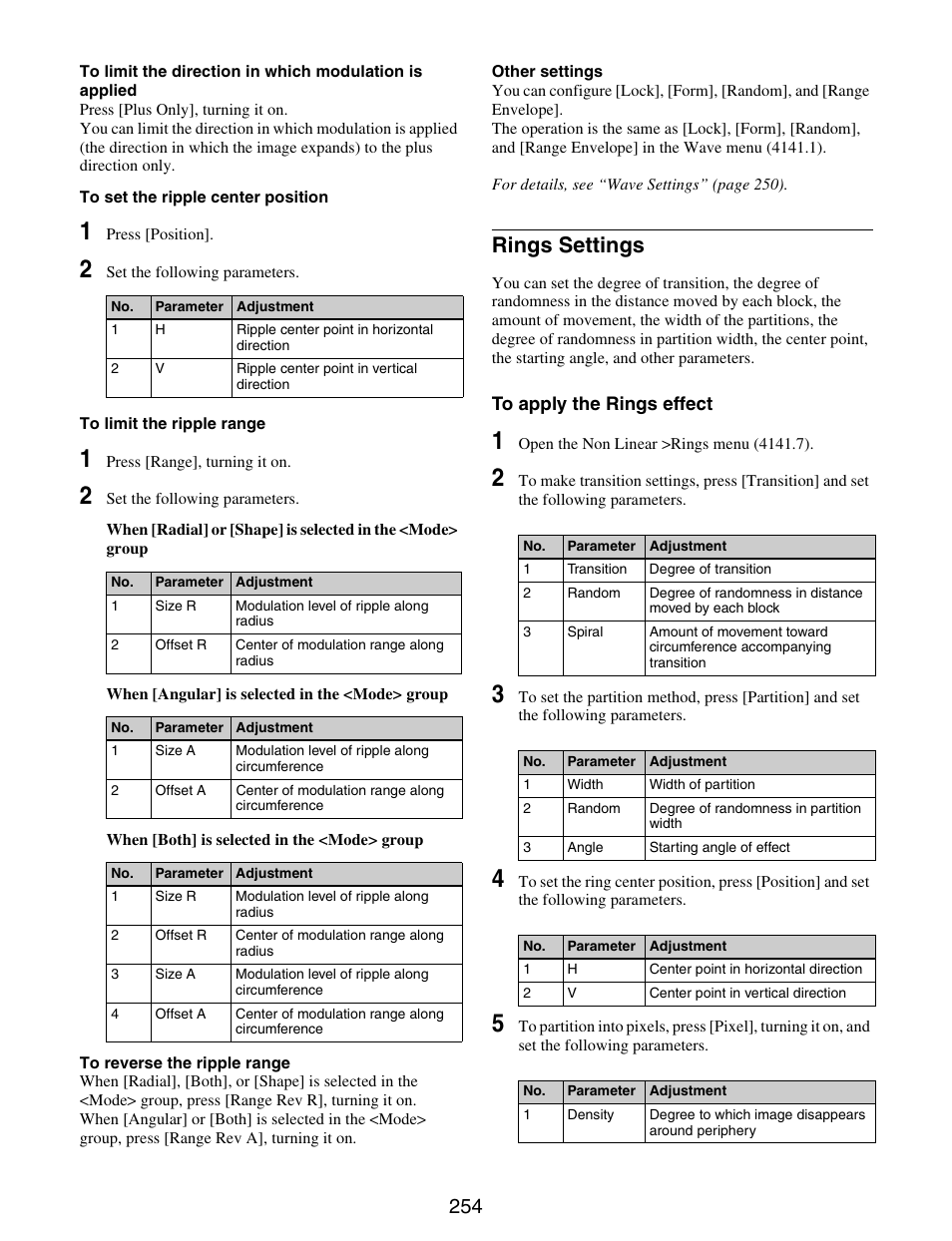 Rings settings | Sony GP-X1EM Grip Extension User Manual | Page 254 / 574