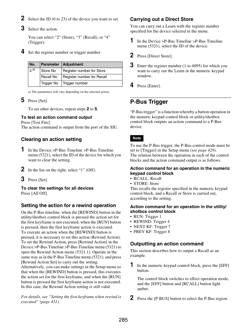 P-bus trigger | Sony GP-X1EM Grip Extension User Manual | Page 285 / 574