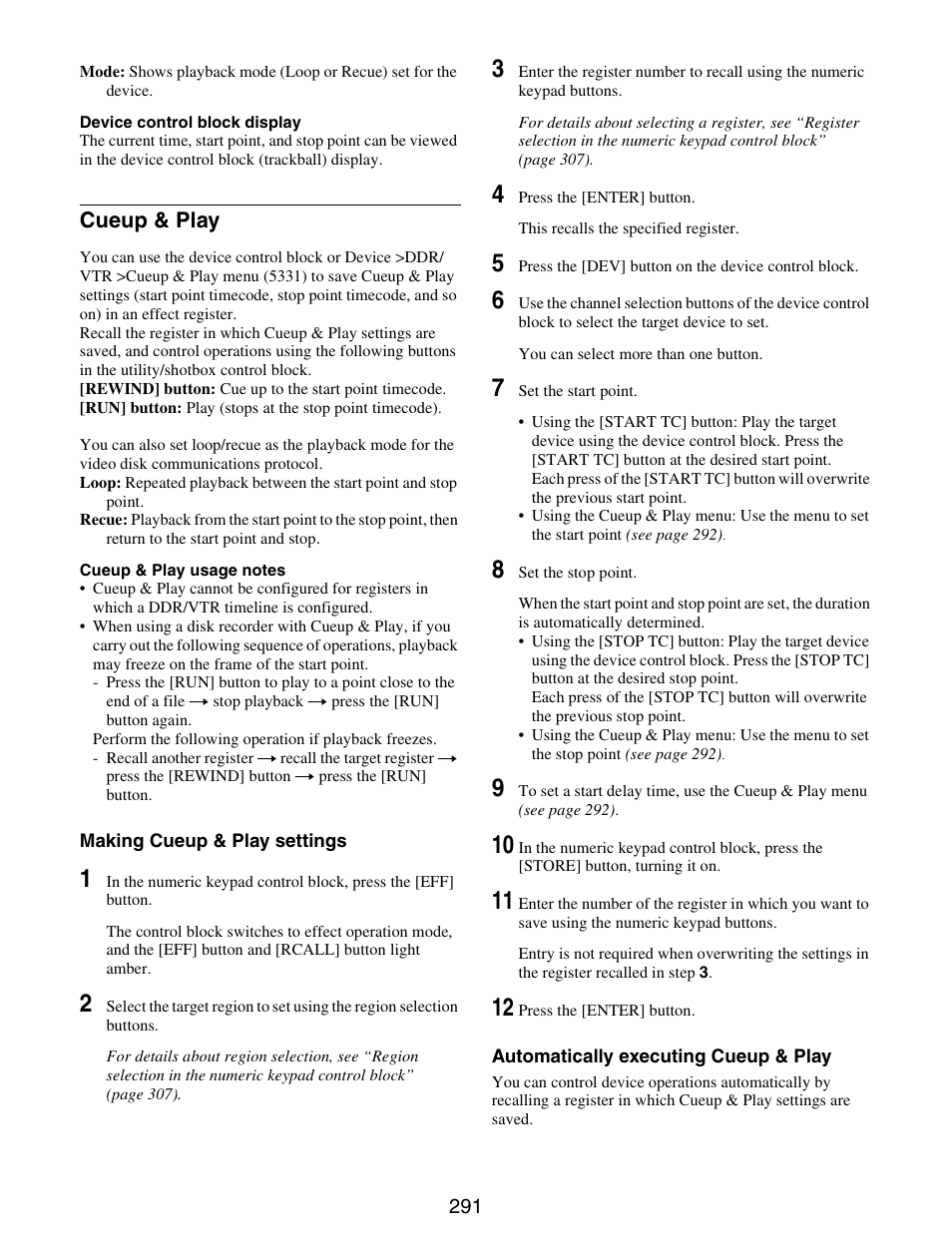 Cueup & play | Sony GP-X1EM Grip Extension User Manual | Page 291 / 574