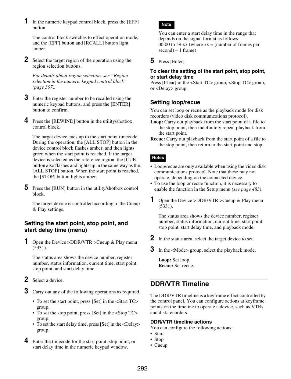 Ddr/vtr timeline | Sony GP-X1EM Grip Extension User Manual | Page 292 / 574