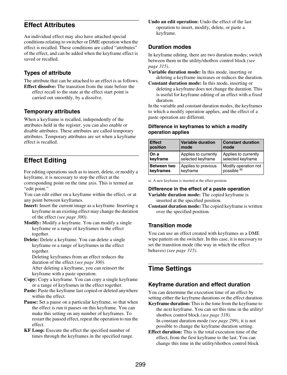 Effect attributes effect editing time settings, Effect attributes, Effect editing | Time settings | Sony GP-X1EM Grip Extension User Manual | Page 299 / 574