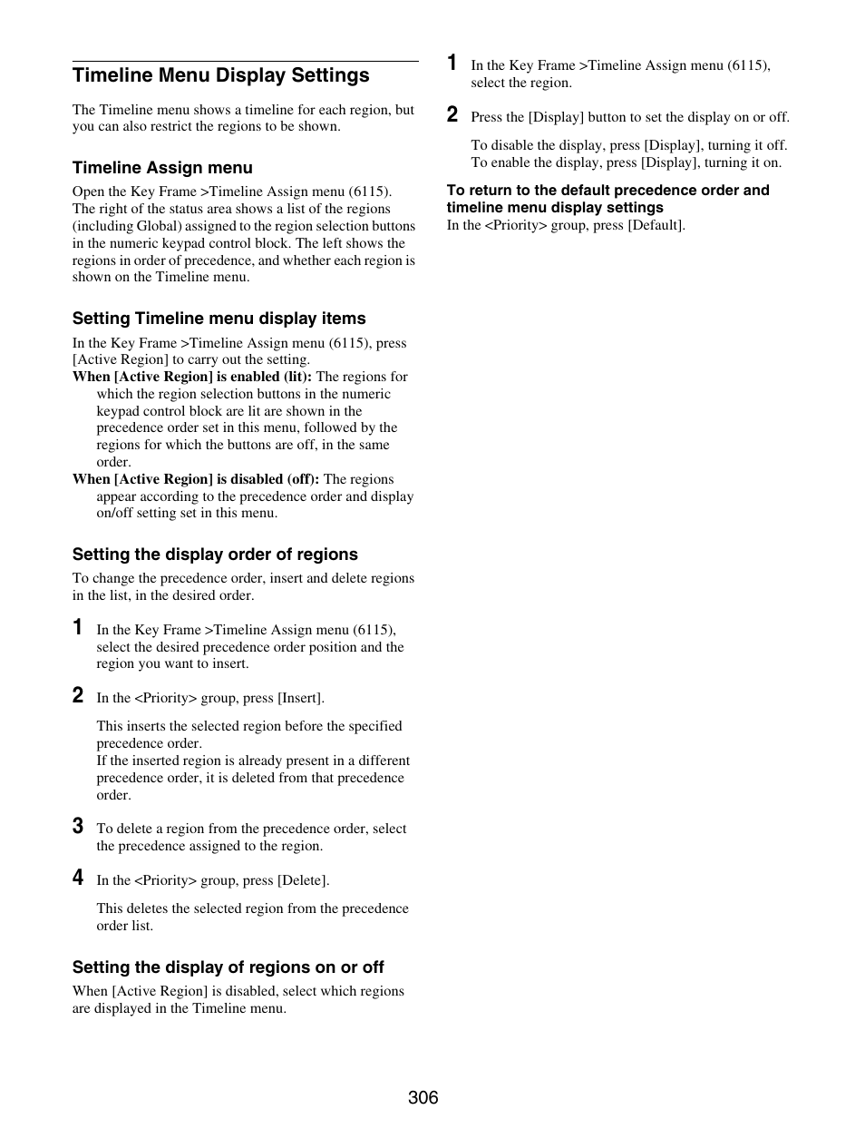 Timeline menu display settings | Sony GP-X1EM Grip Extension User Manual | Page 306 / 574