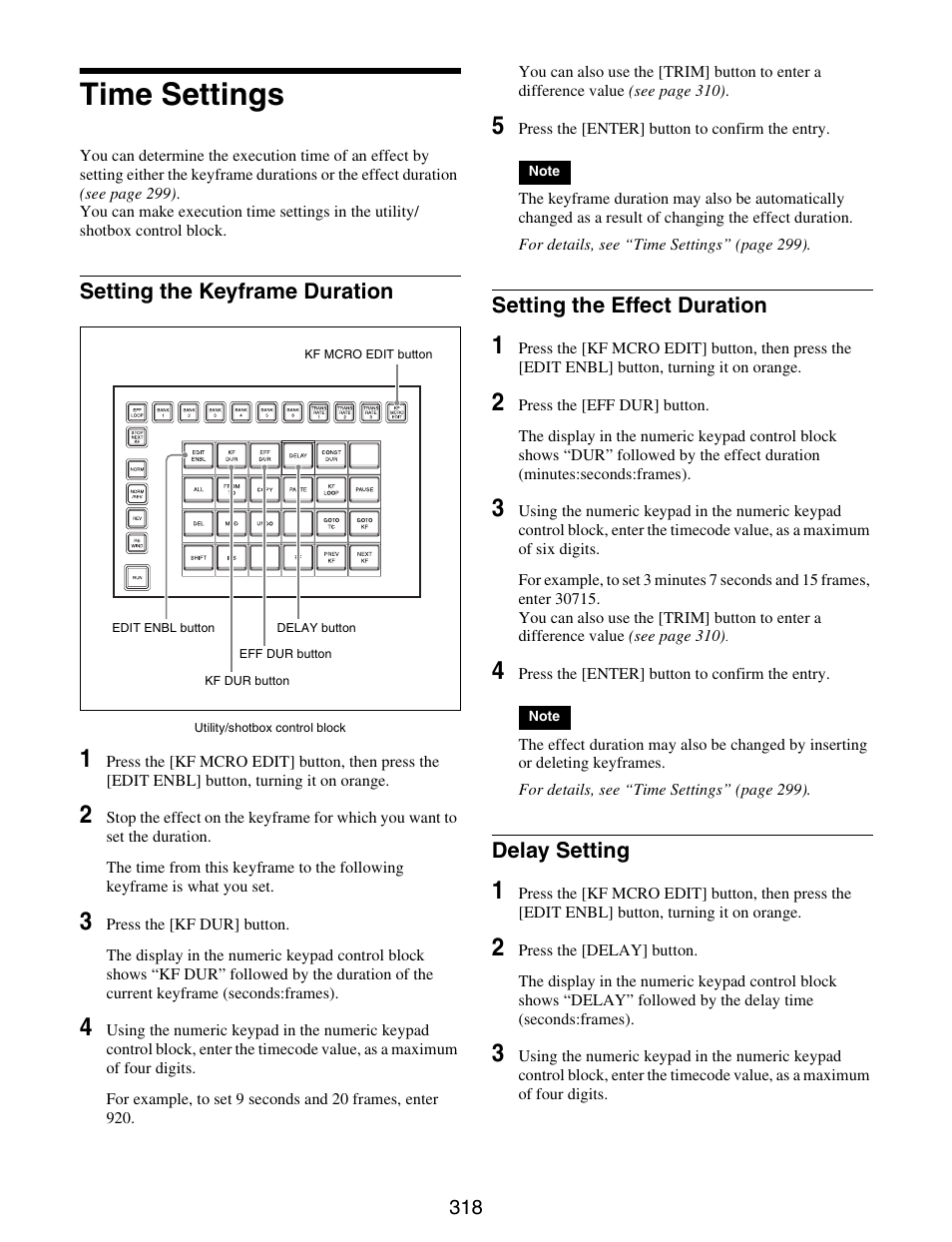 Time settings | Sony GP-X1EM Grip Extension User Manual | Page 318 / 574