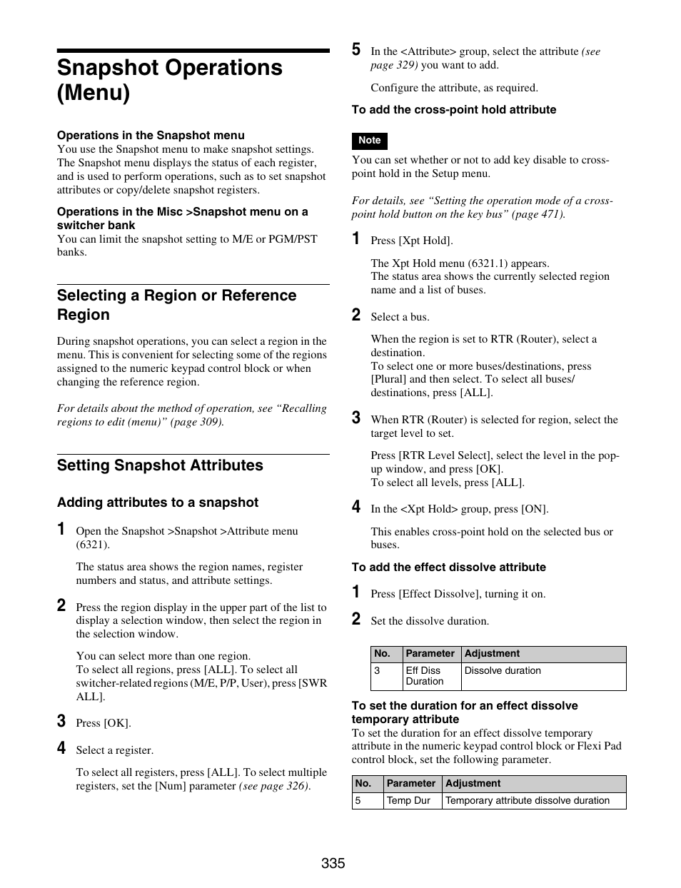 Snapshot operations (menu) | Sony GP-X1EM Grip Extension User Manual | Page 335 / 574