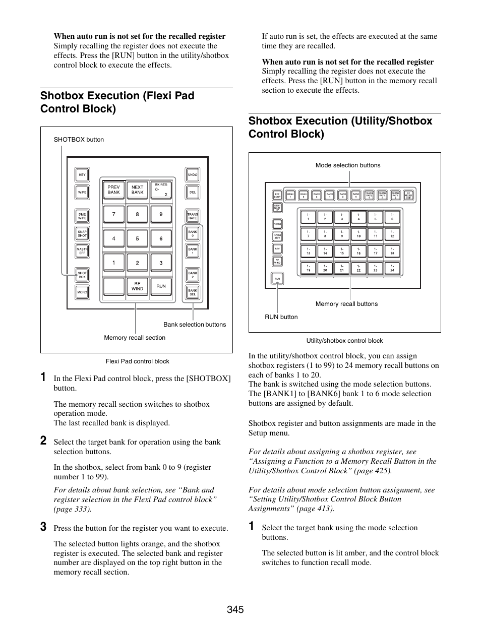 Shotbox execution (flexi pad control, Block), Shotbox execution (utility/shotbox | Control block), Shotbox execution (flexi pad control block), Shotbox execution (utility/shotbox control block) | Sony GP-X1EM Grip Extension User Manual | Page 345 / 574