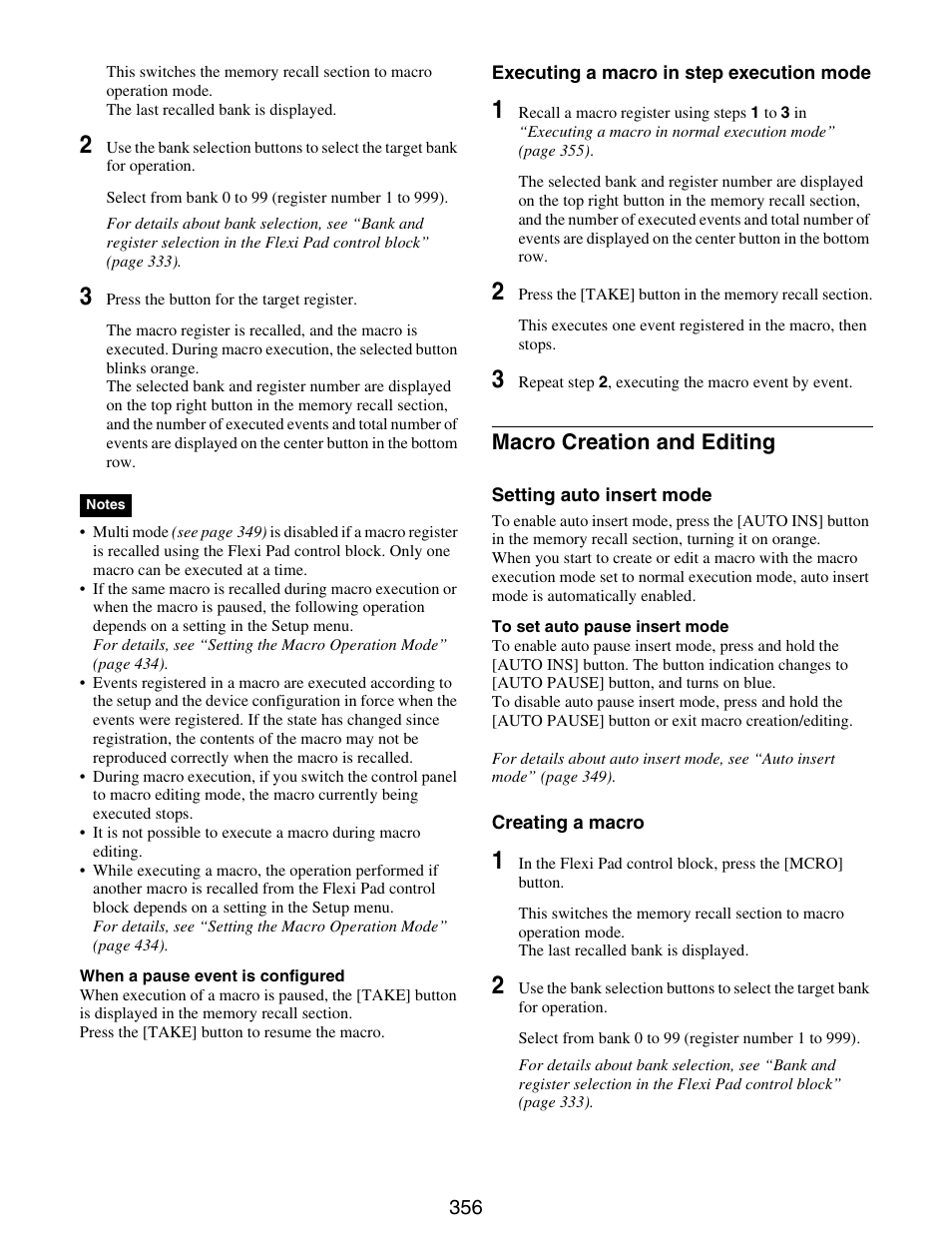 Macro creation and editing | Sony GP-X1EM Grip Extension User Manual | Page 356 / 574