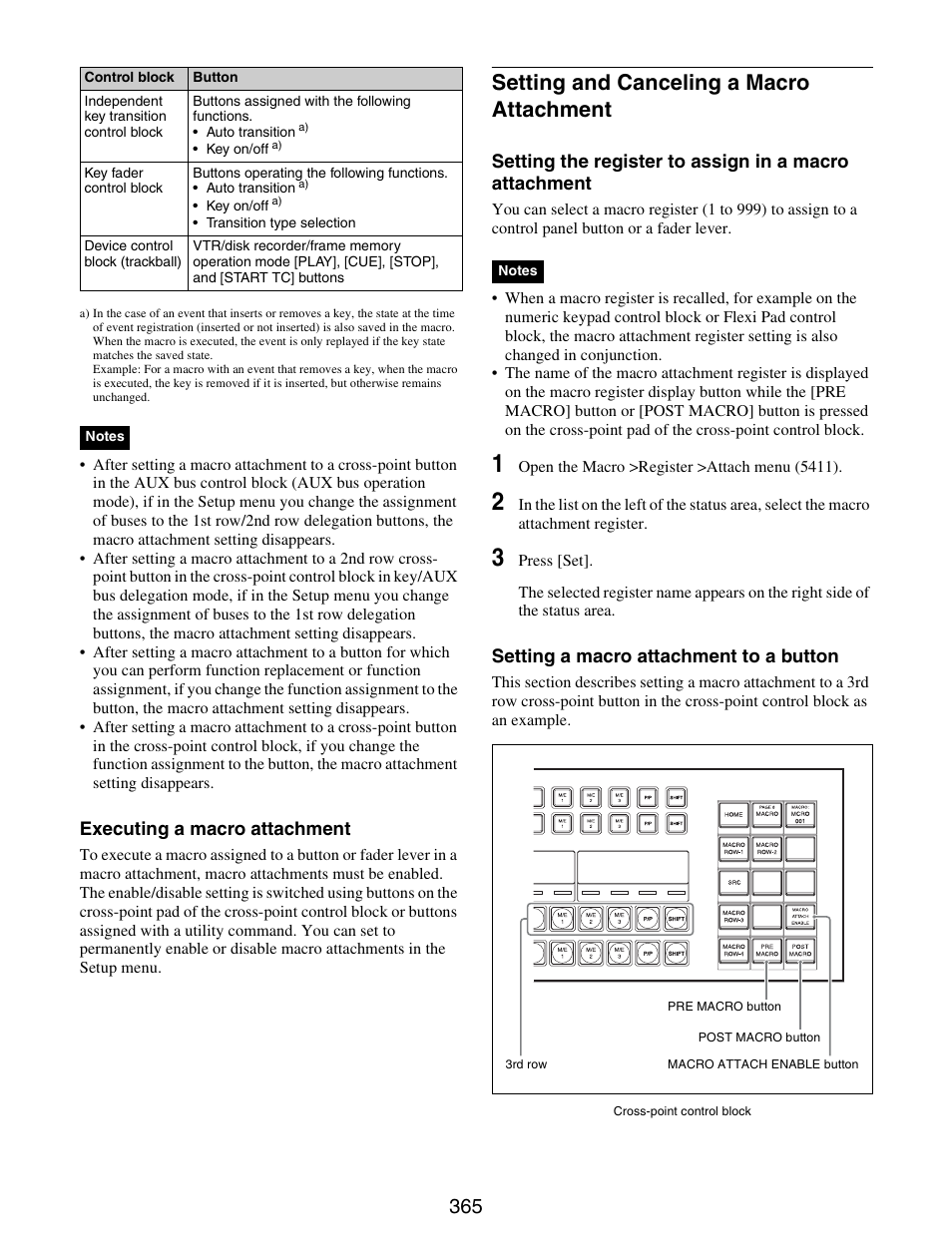 Setting and canceling a macro, Attachment, Setting and canceling a macro attachment | Sony GP-X1EM Grip Extension User Manual | Page 365 / 574