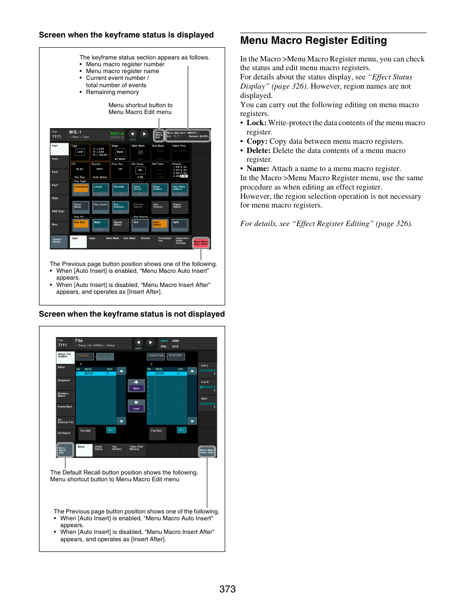 Menu macro register editing | Sony GP-X1EM Grip Extension User Manual | Page 373 / 574