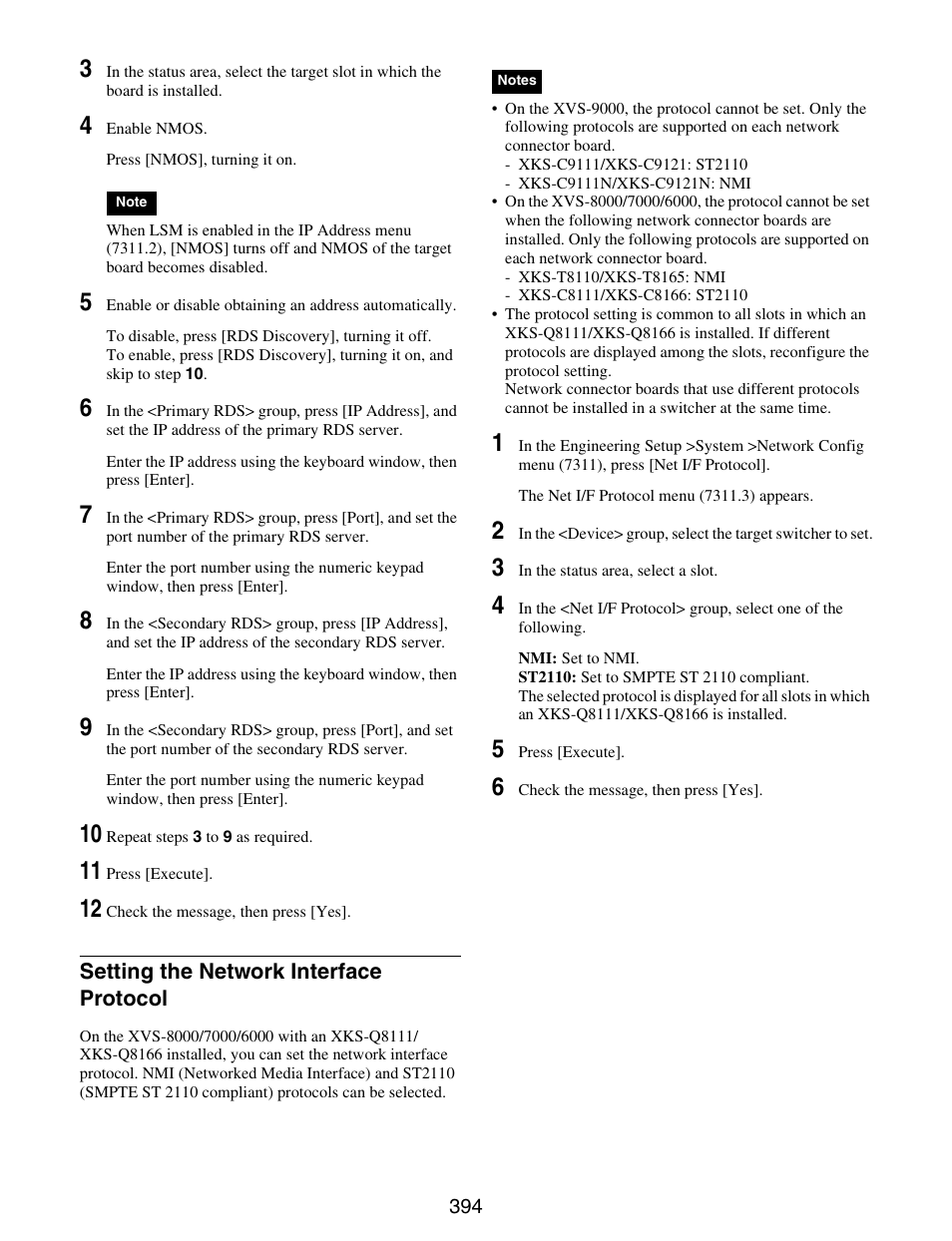 Setting the network interface protocol | Sony GP-X1EM Grip Extension User Manual | Page 394 / 574