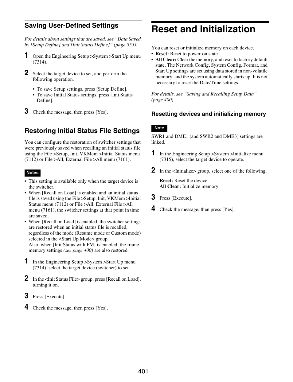 Reset and initialization | Sony GP-X1EM Grip Extension User Manual | Page 401 / 574