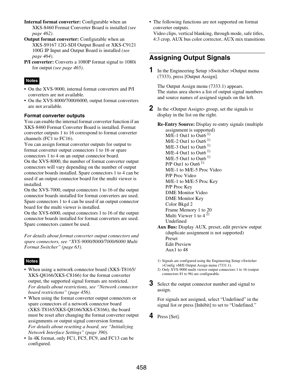 Assigning output signals | Sony GP-X1EM Grip Extension User Manual | Page 458 / 574