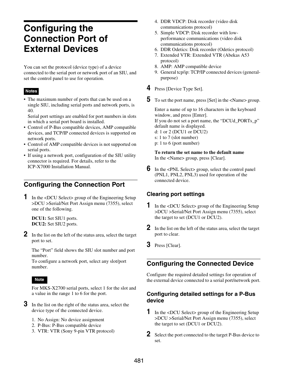 Configuring the connection port of, External devices | Sony GP-X1EM Grip Extension User Manual | Page 481 / 574