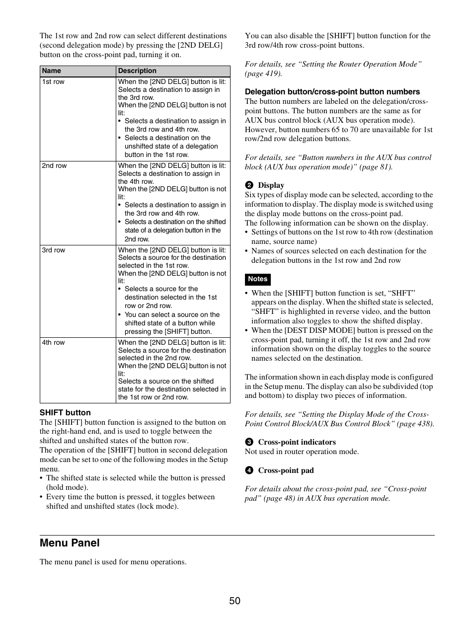 Menu panel | Sony GP-X1EM Grip Extension User Manual | Page 50 / 574