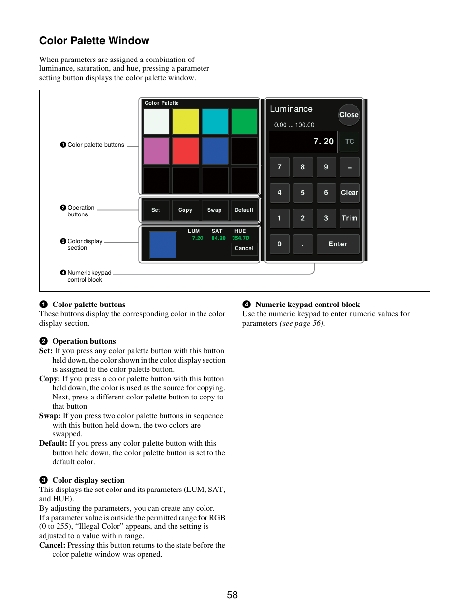 Color palette window | Sony GP-X1EM Grip Extension User Manual | Page 58 / 574