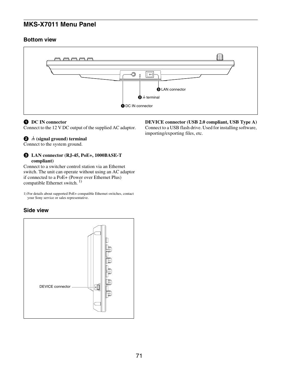 Mks-x7011 menu panel | Sony GP-X1EM Grip Extension User Manual | Page 71 / 574