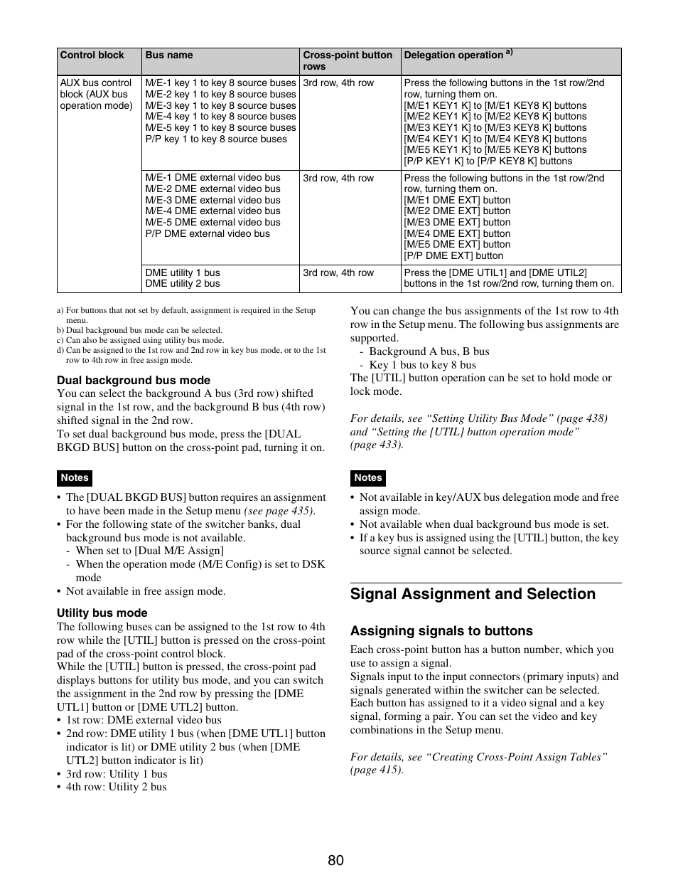 Signal assignment and selection | Sony GP-X1EM Grip Extension User Manual | Page 80 / 574