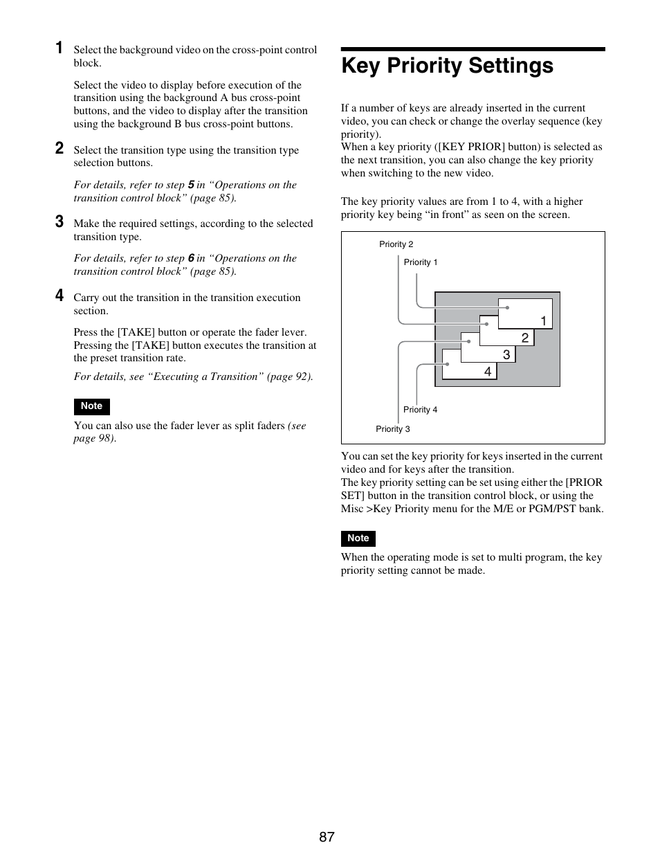 Key priority settings | Sony GP-X1EM Grip Extension User Manual | Page 87 / 574