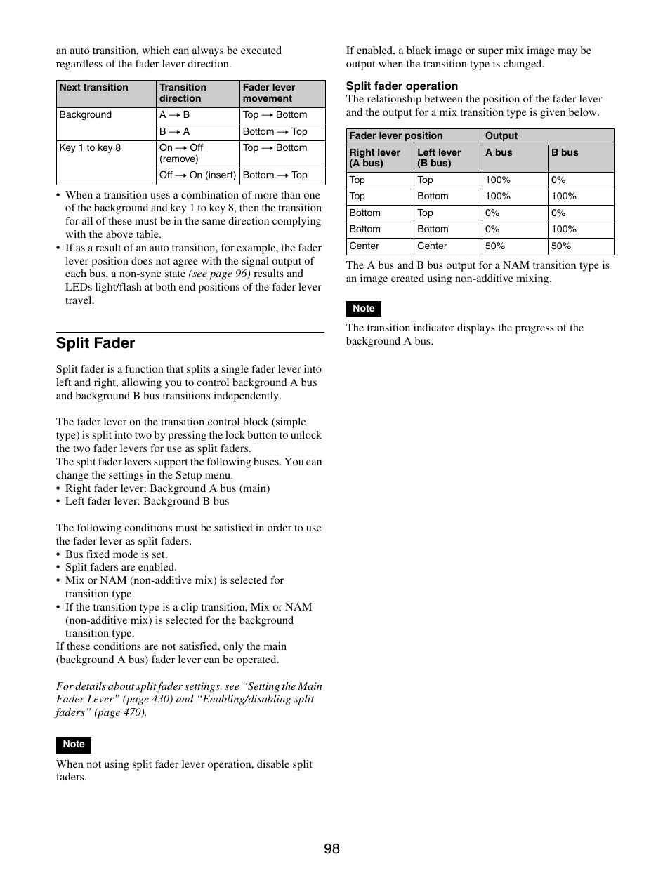 Split fader | Sony GP-X1EM Grip Extension User Manual | Page 98 / 574