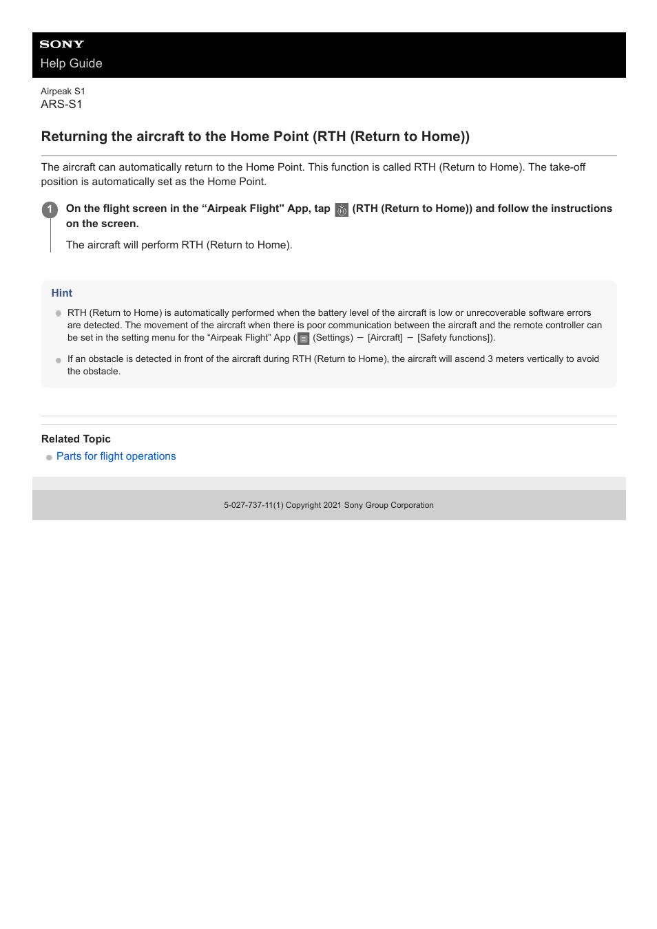 Help guide | Sony AG-R2 Attachment Grip User Manual | Page 107 / 123