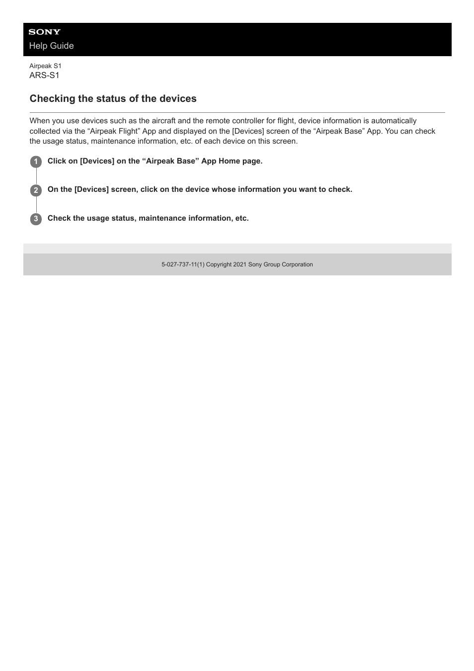 Checking the status of the devices | Sony AG-R2 Attachment Grip User Manual | Page 114 / 123