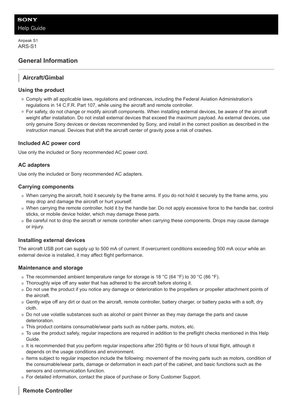 General information | Sony AG-R2 Attachment Grip User Manual | Page 119 / 123