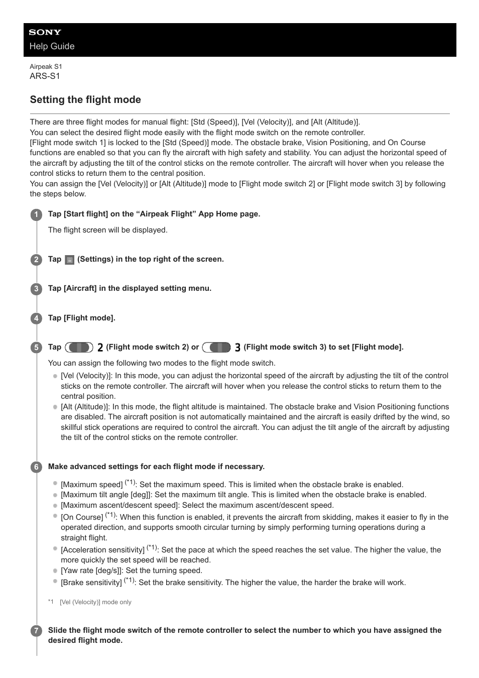 Setting the flight mode | Sony AG-R2 Attachment Grip User Manual | Page 63 / 123