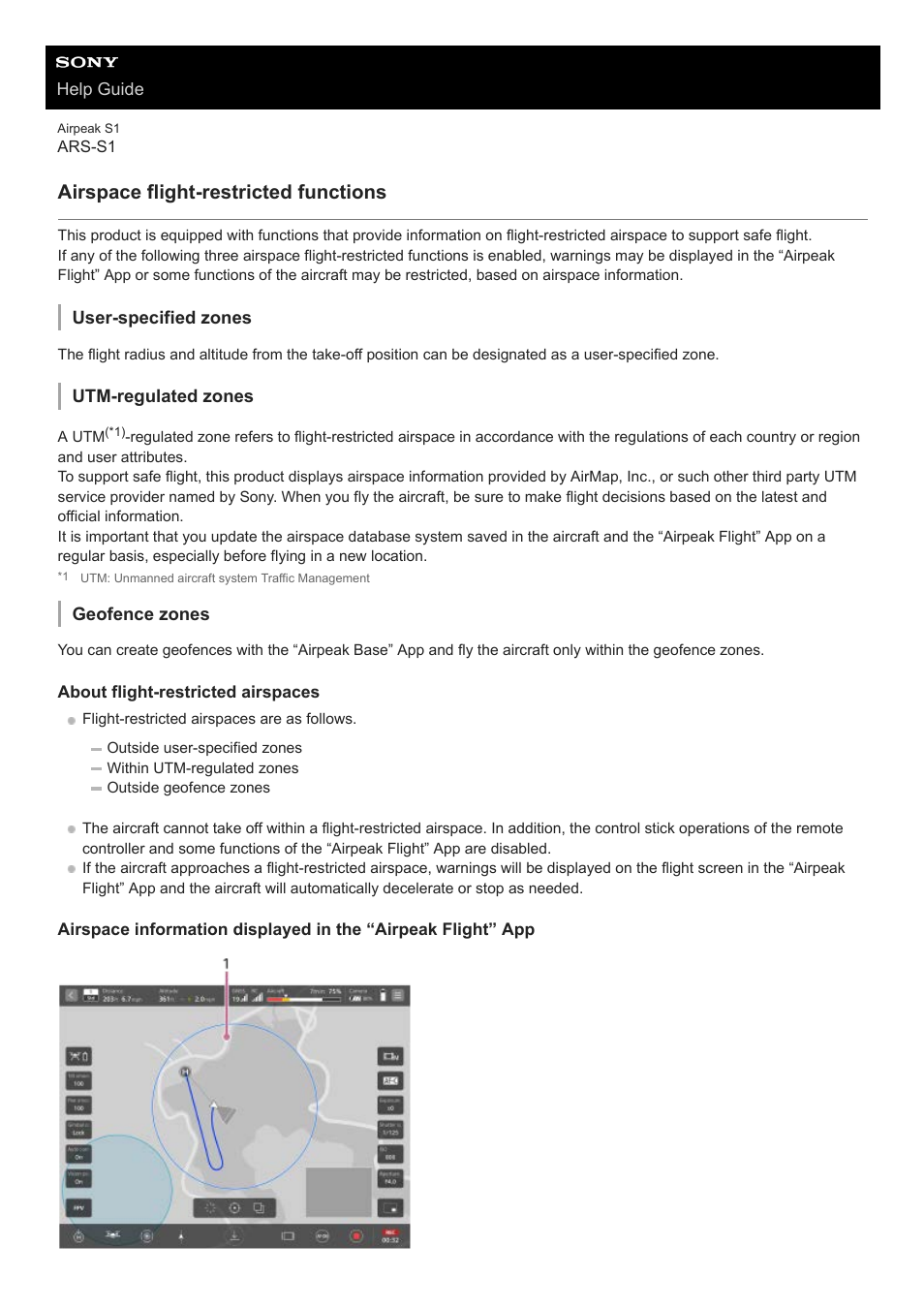 Airspace flight-restricted functions | Sony AG-R2 Attachment Grip User Manual | Page 78 / 123