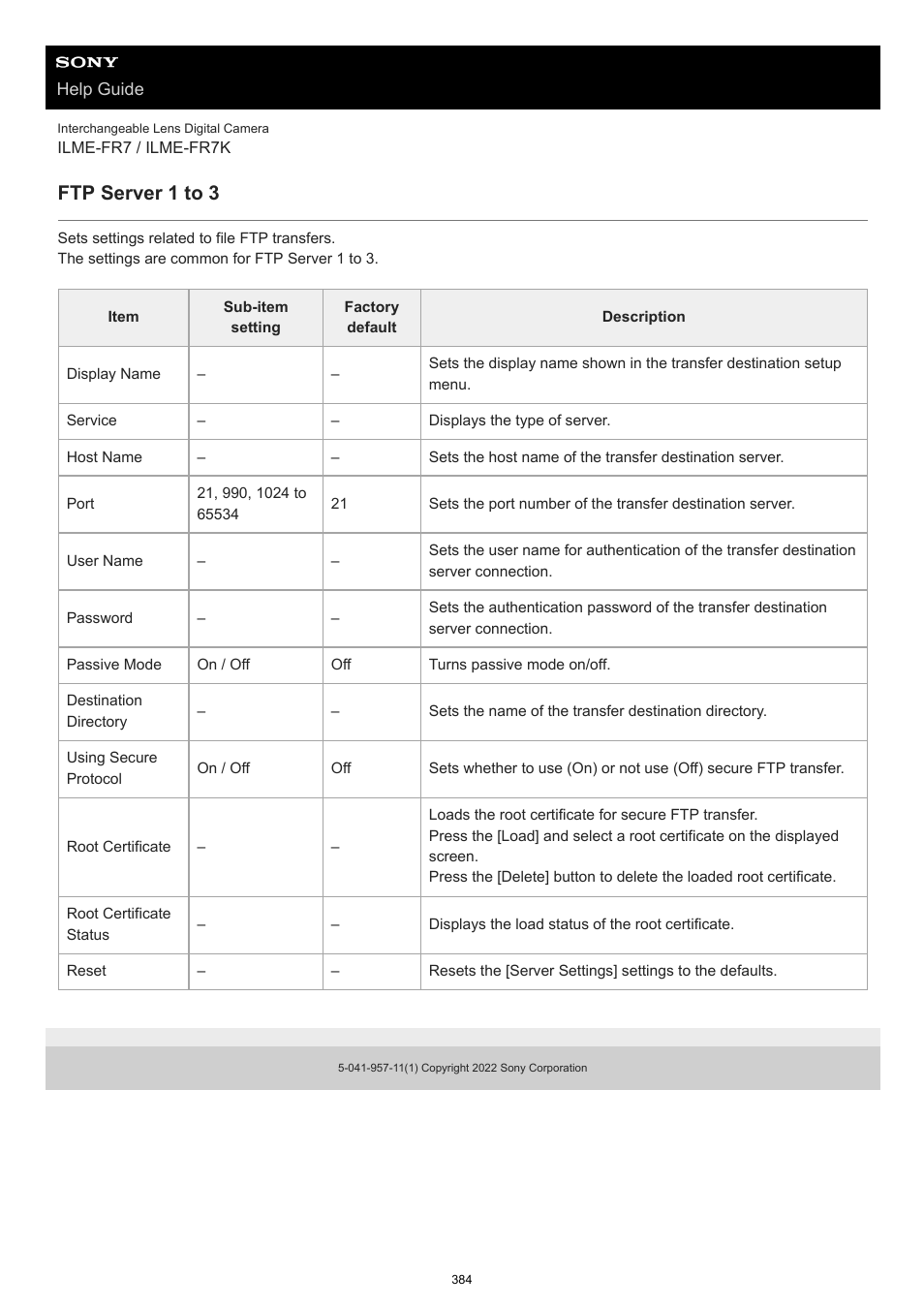 Ftp server 1 to 3 | Sony NW-A306 Walkman A Series High-Resolution Digital Audio Player (Black) User Manual | Page 384 / 458