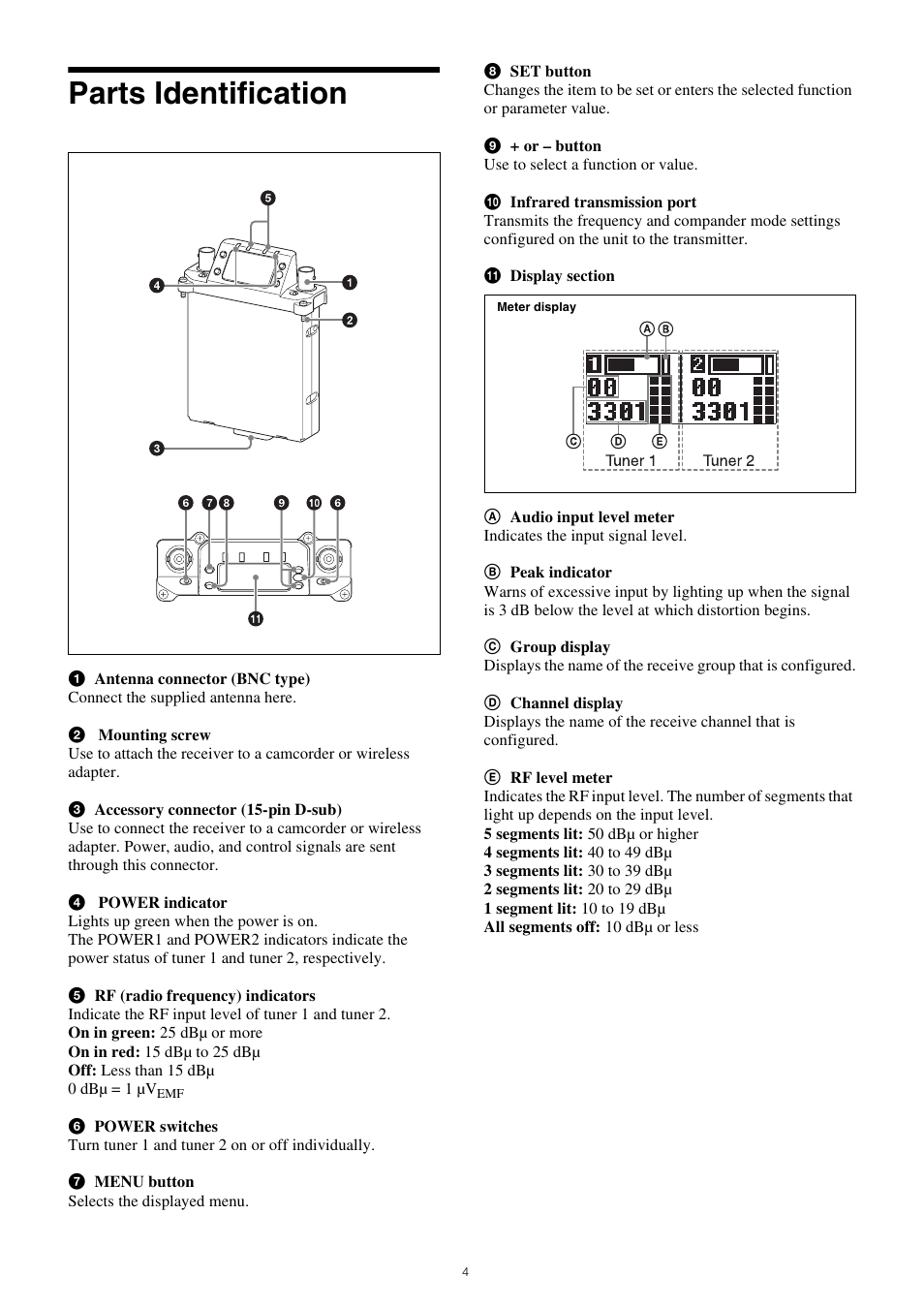 Parts identification | Sony 300GB Write-Once Optical Disc Cartridge User Manual | Page 4 / 16