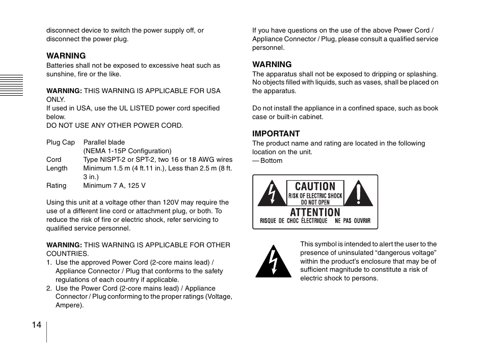 Sony SRX-T110 4K SXRD 11,000-Lumen Projector (No Lens or Lamps) User Manual | Page 14 / 83