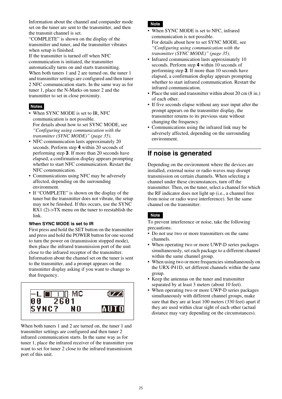 If noise is generated | Sony VCT-SP2BP Camcorder Shoulder Support User Manual | Page 25 / 56