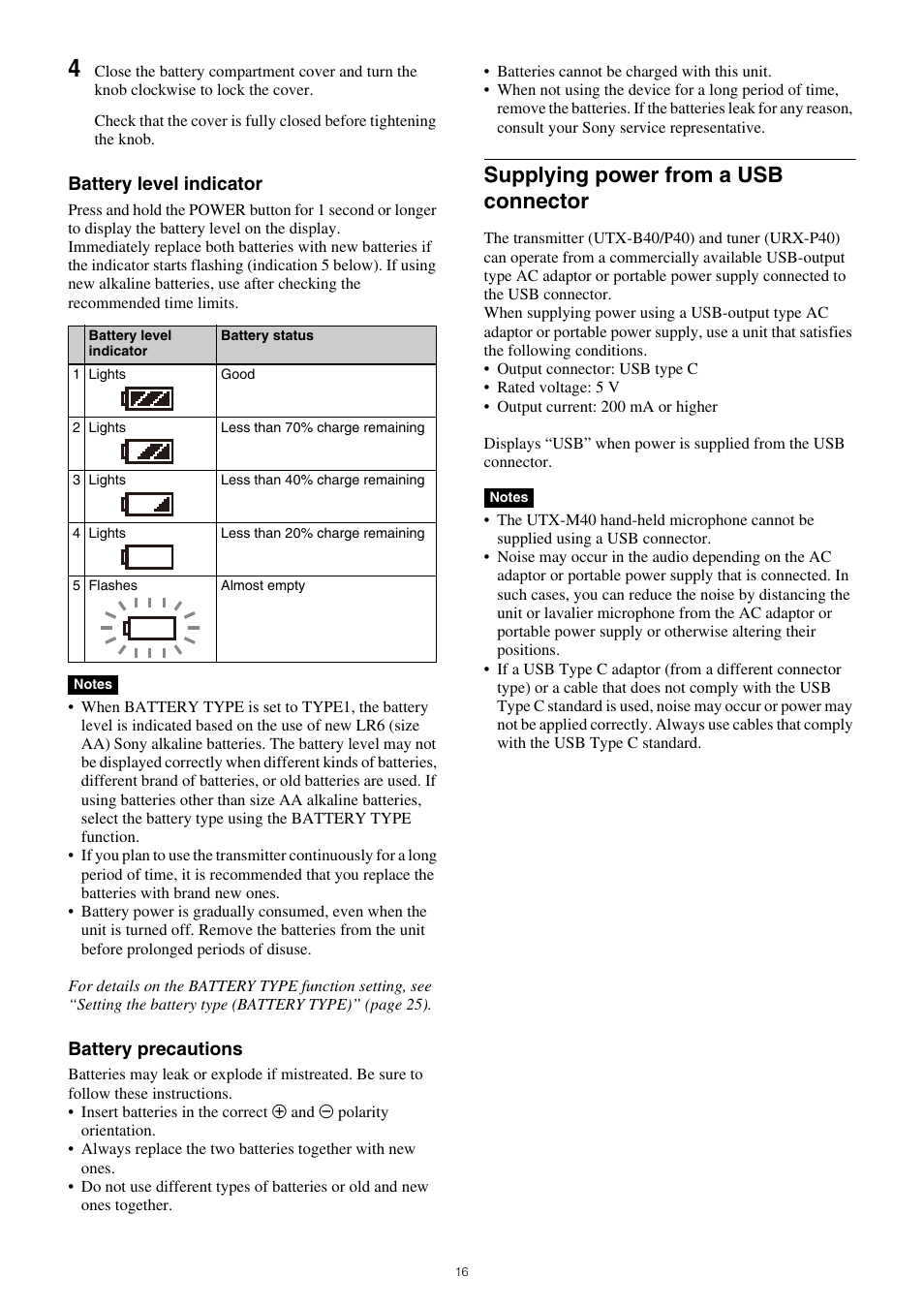 Supplying power from a usb connector | Sony SRG-120DU USB 3.0 Full HD PTZ Camera User Manual | Page 16 / 41