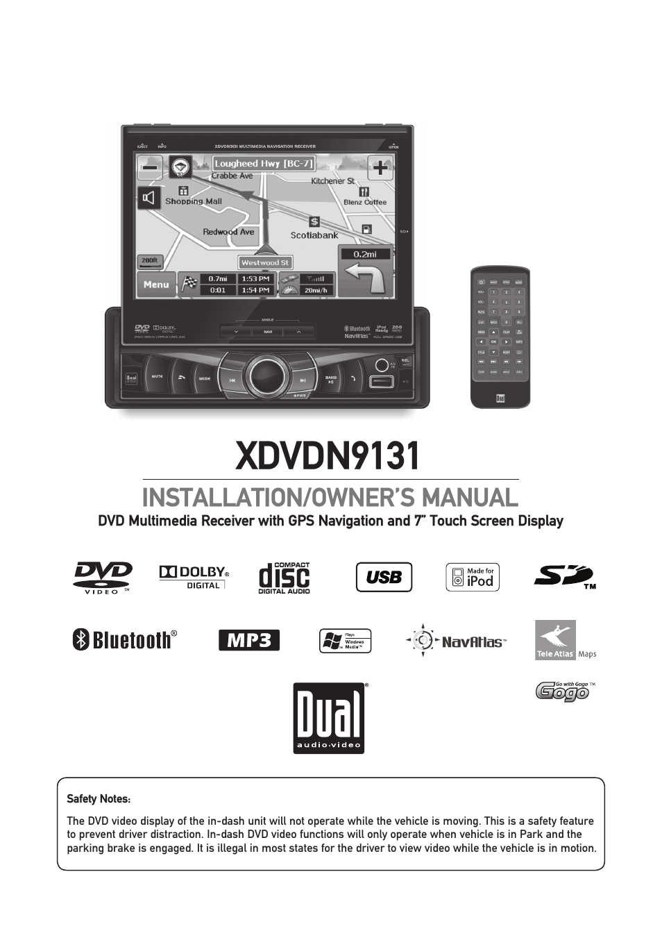 Dual XDVDN9131 User Manual | 84 pages