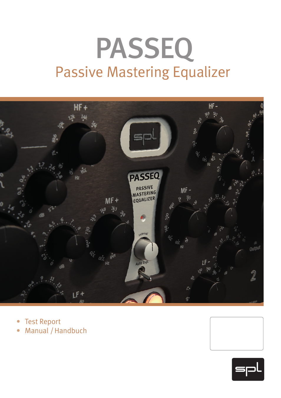 SPL PASSEQ Passive Mastering Equalizer for Pro Audio Applications (All Black) User Manual | 26 pages