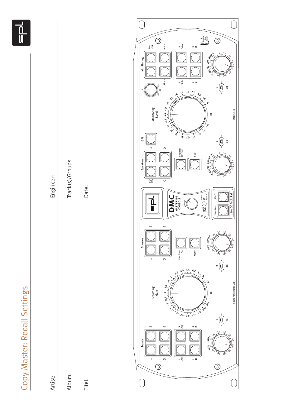 Co py m as te r: r ec al l se tt in gs | SPL DMC Mastering Console (Black) User Manual | Page 28 / 28