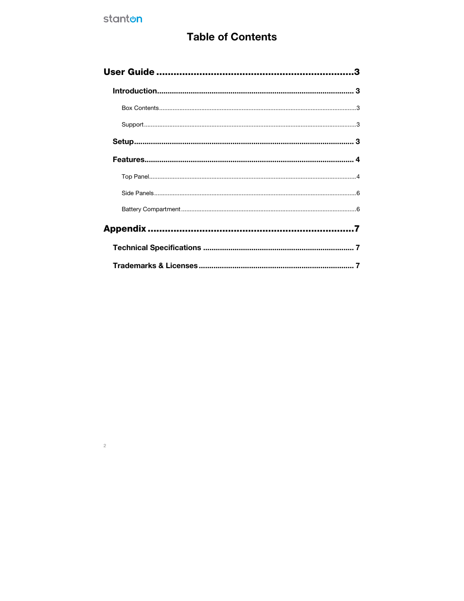 Stanton STX Portable Scratch Turntable (Limited Edition) User Manual | Page 2 / 8
