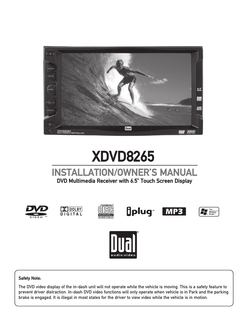 Dual XDVD8265 User Manual | 36 pages