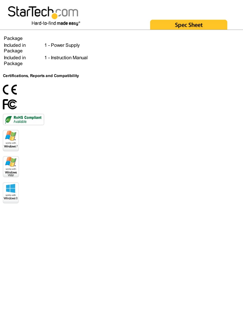 StarTech.com USB 3.0 to IDE/SATA Adapter Cable (Black) User Manual | Page 4 / 4