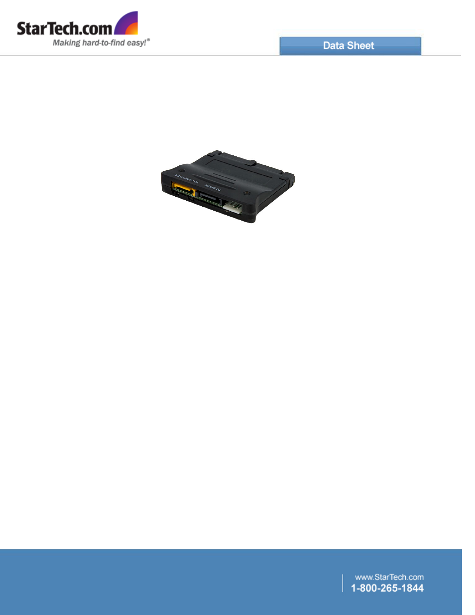 StarTech.com Bi-Directional SATA/IDE Adapter Converter (Black) User Manual | 3 pages