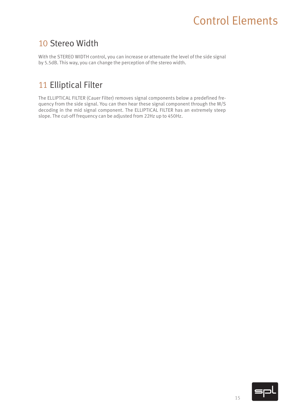 Control elements | SPL Gemini M/S Processor for Mastering Applications (Red) User Manual | Page 17 / 22