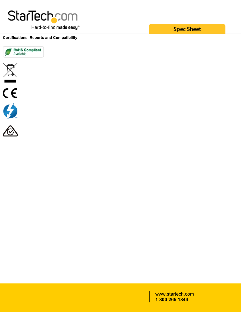 StarTech.com Thunderbolt 3 USB Type-C Male Cable (6.6', 20 Gbps) User Manual | Page 4 / 4