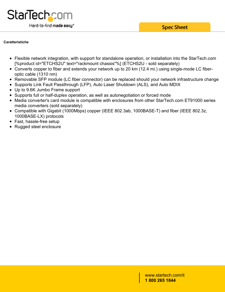 StarTech.com 1000 Mb/s Gigabit Single-Mode Ethernet Copper to Fiber Media Converter User Manual | Page 3 / 5