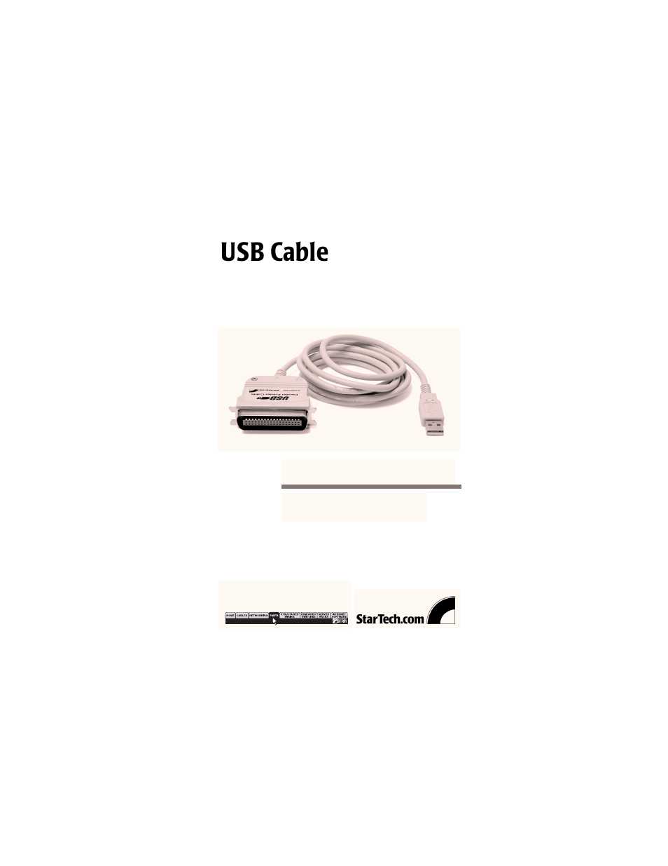 StarTech.com USB to Parallel Printer Adapter Cable (6.0') User Manual | 6 pages