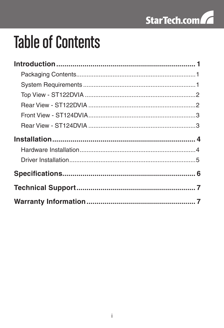 StarTech.com ST122DVIA 2 Port DVI Video Splitter with Audio User Manual | Page 3 / 11