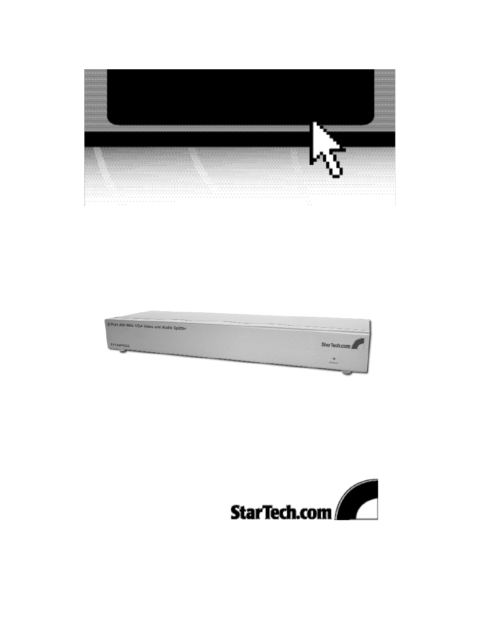 StarTech.com 2-Port High Resolution VGA Video Splitter with Audio (400 MHz, Gray) User Manual | 8 pages