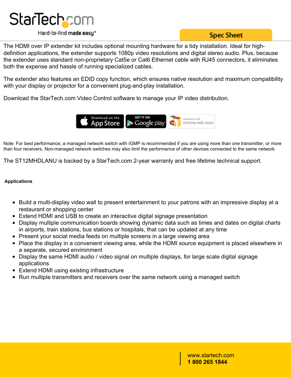 StarTech.com HDMI and USB over Cat5e/6 Distribution Kit User Manual | Page 2 / 5