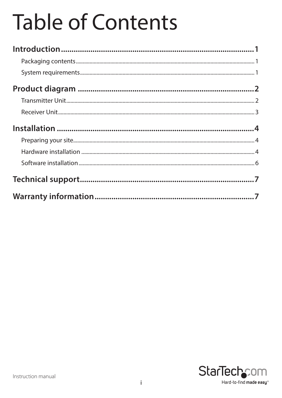 StarTech.com HDMI and USB over Cat5e/6 Distribution Kit User Manual | Page 3 / 11