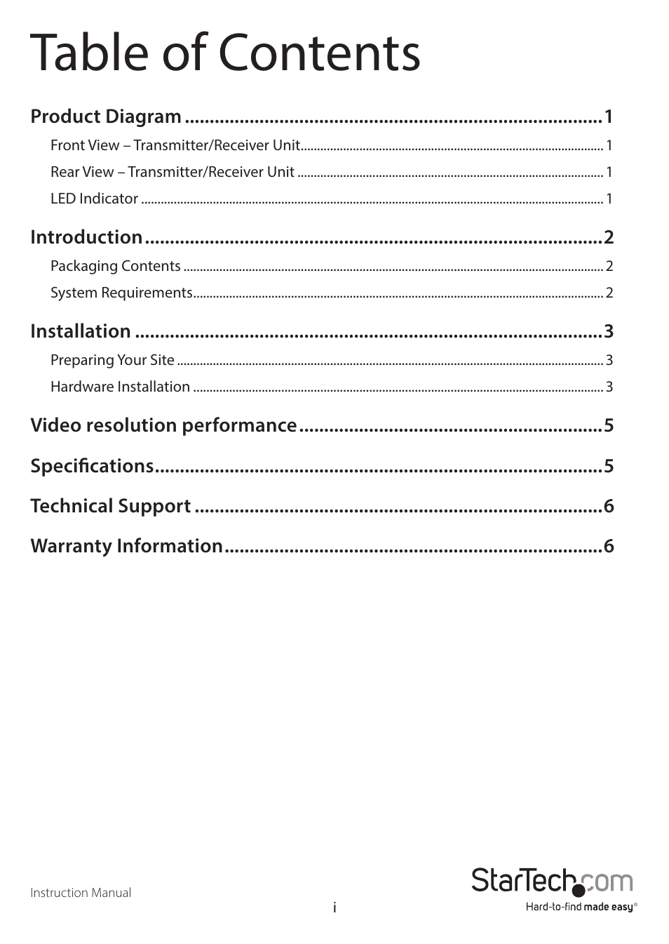 StarTech.com Ultra HD 4K HDMI over Cat 5e/6 HDBaseT Extender Kit (230') User Manual | Page 3 / 10