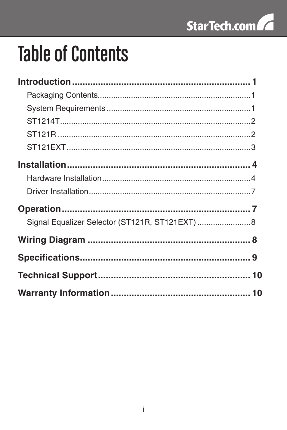 StarTech.com ST121R VGA Video Extender Remote Receiver Over Cat5 (Black) User Manual | Page 3 / 14